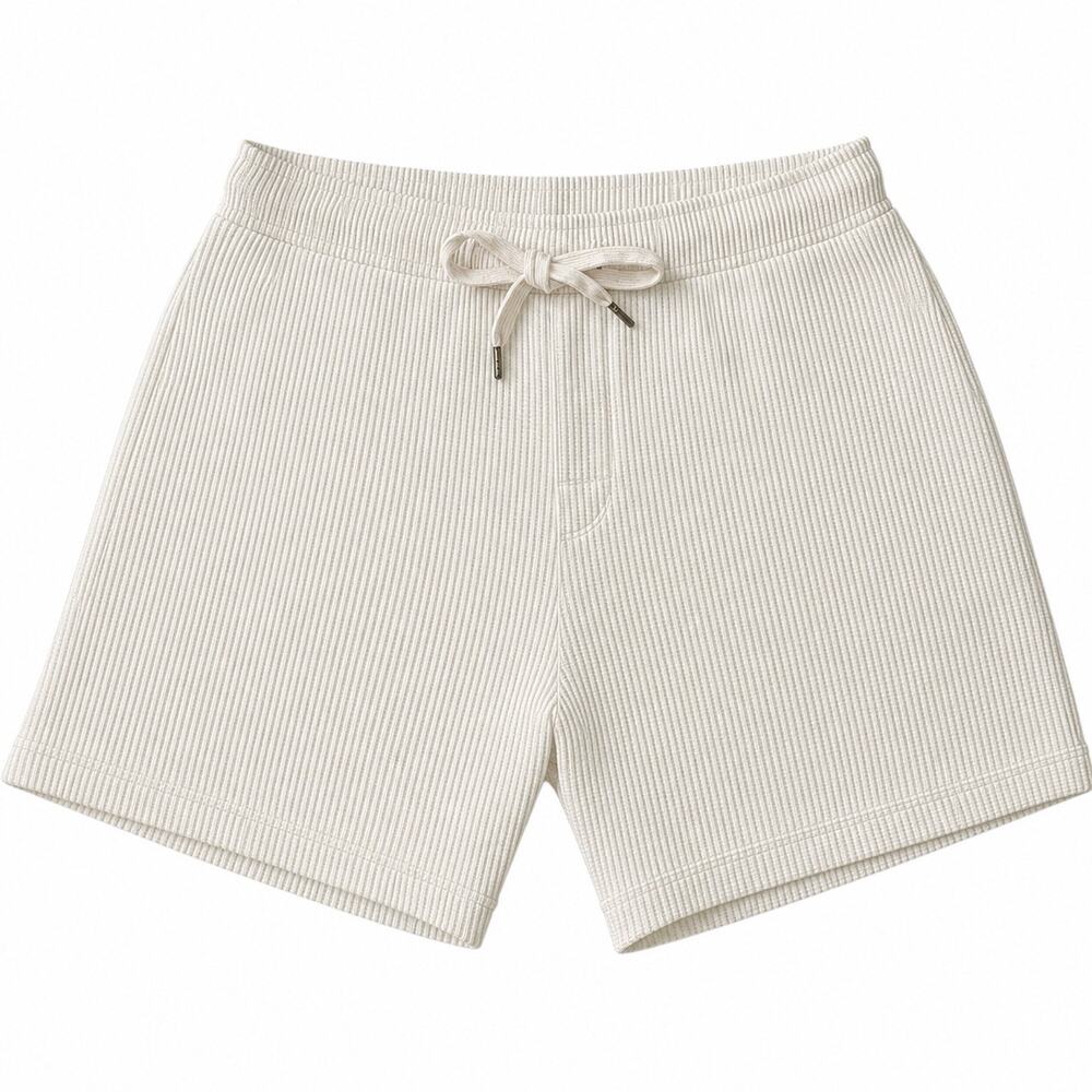 Dandy Del Mar The Cannes Waffle Knit Shorts Vintage Ivory XL